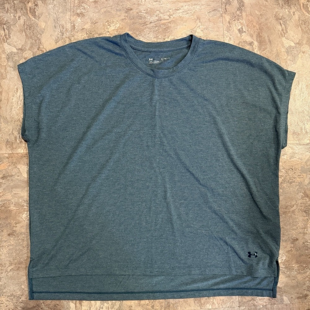 Under Armour Women's Essentials T-Shirt Tourmaline Teal /Tonal XL Cap Sleeve - Picture 3 of 8